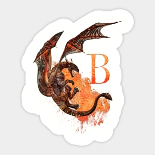 Drachen Buchstabe B Sticker